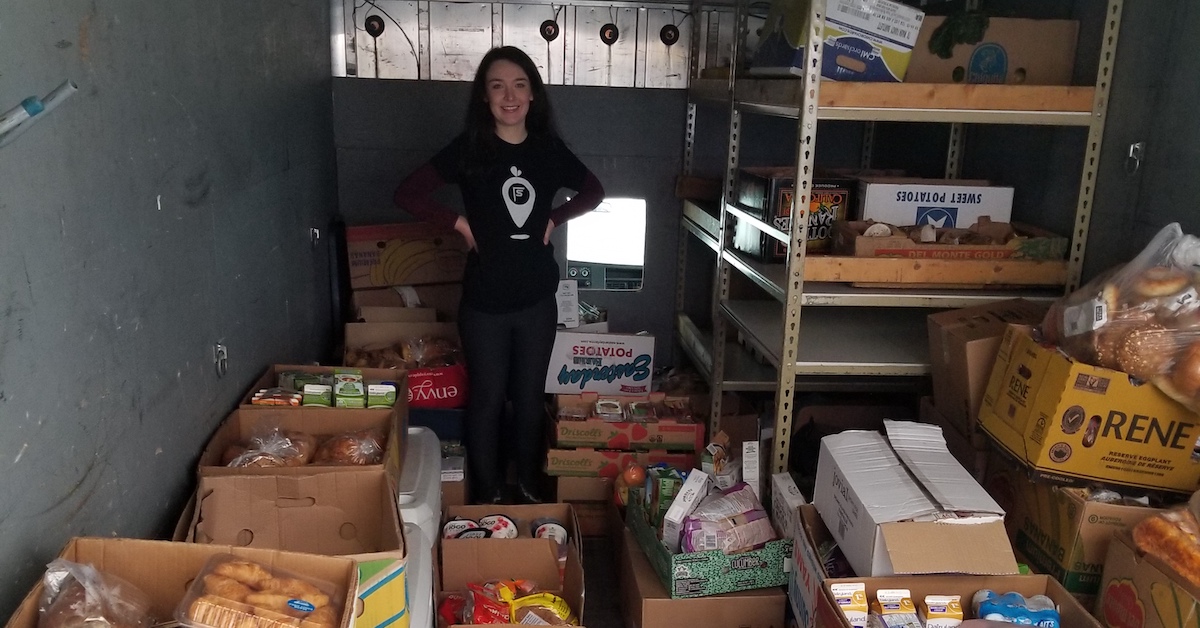 Food Stash Foundation volunteer picking up donations